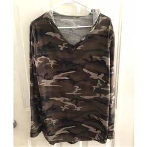 Camo Pullover with Hood
